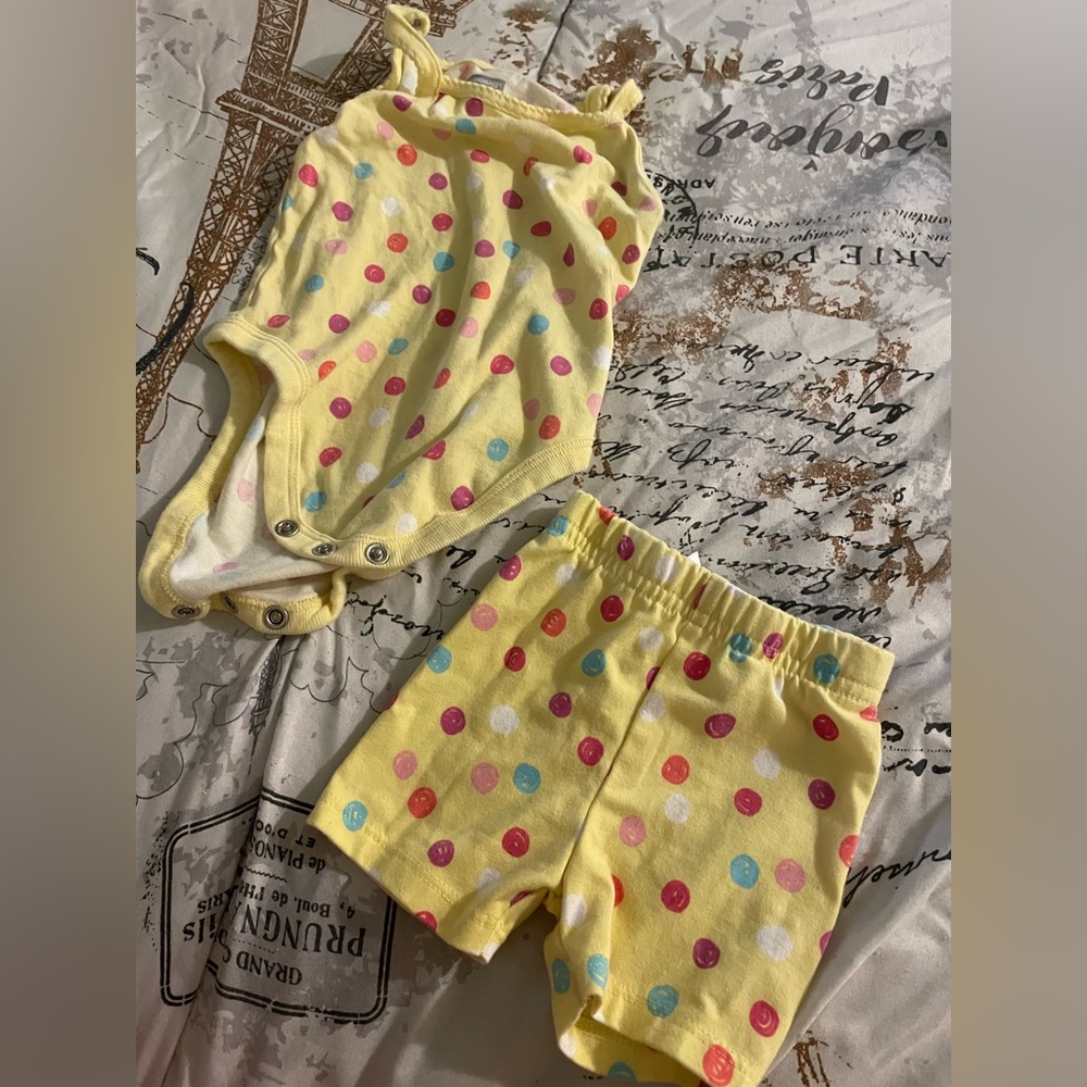 2 piece summer onsie & shorts.